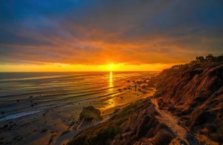 Закат океан