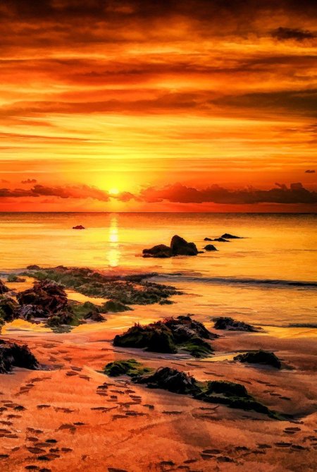 Морской пейзаж закат