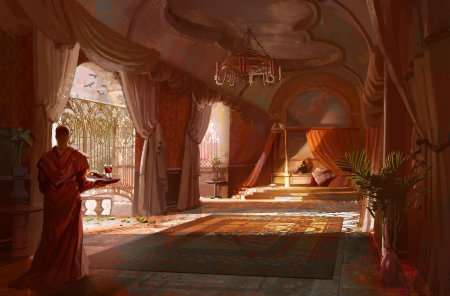 Комната в восточном стиле фэнтези