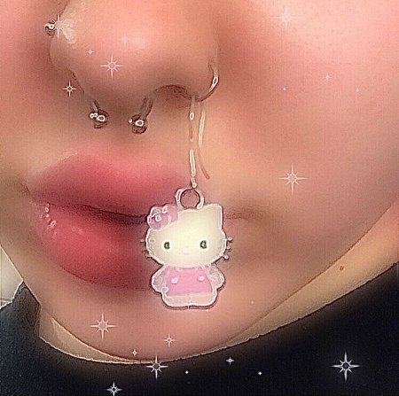 Хелло китти пирсинг для носа