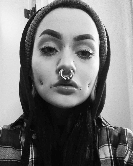 Septum piercing
