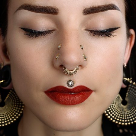 Philtrum piercing