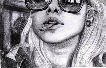 Рисунки карандашом девушек