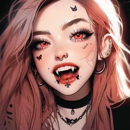 Девушка пирсинг