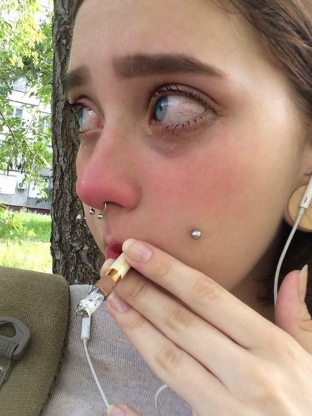 Пирсинги на лице