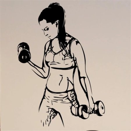 Спортивная девушка рисунок