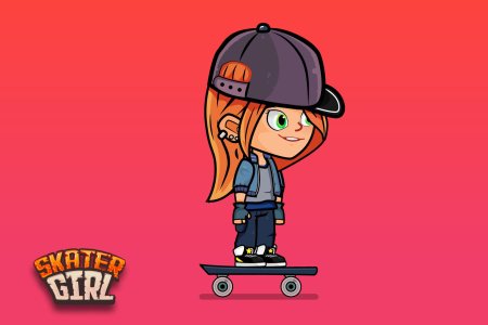 Девушка скейтер