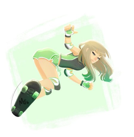 Девушка со скейтом