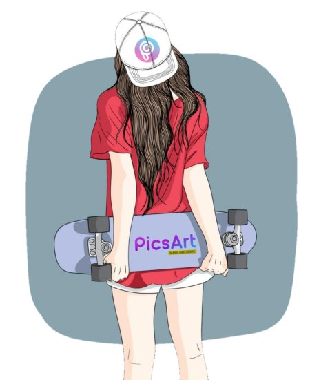 Аниме девочка скейтер