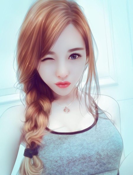 Красивая корейская девушка