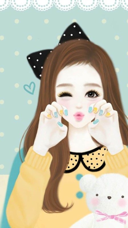 Милые мультяшные девочки