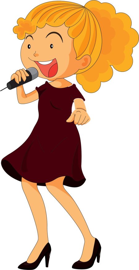 Девочка поёт