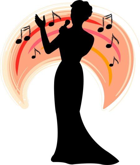 Певица силуэт