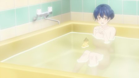Аниме девушка в ванной