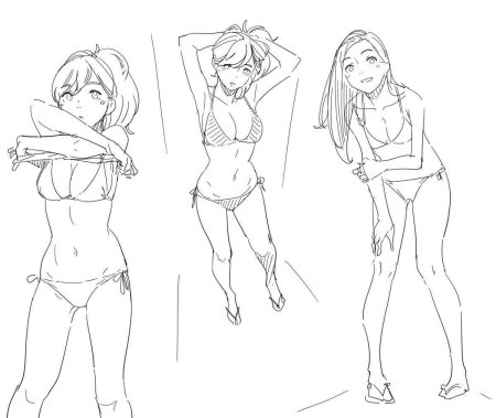 Аниме позы девушек