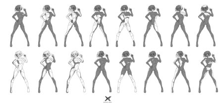 Поза девушки для рисования