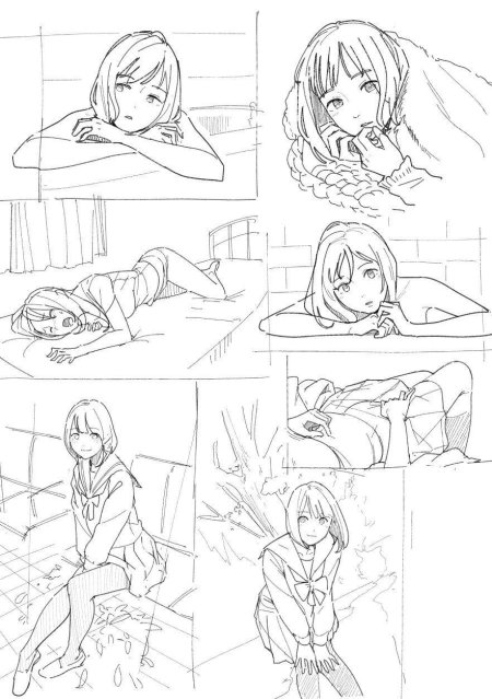 Аниме позы девушек