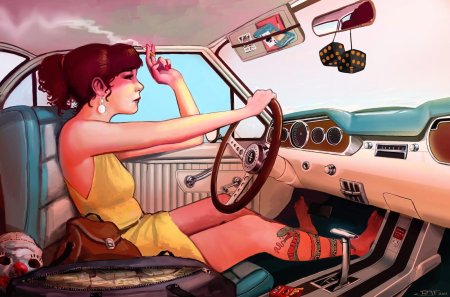 Женщина за рулем