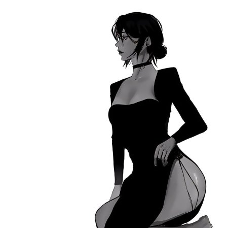 Девушка в чёрном поатье мем