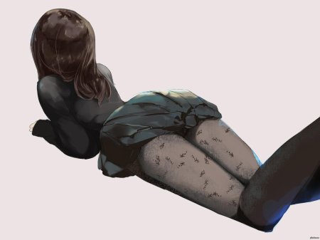 Аниме девушка в колготках