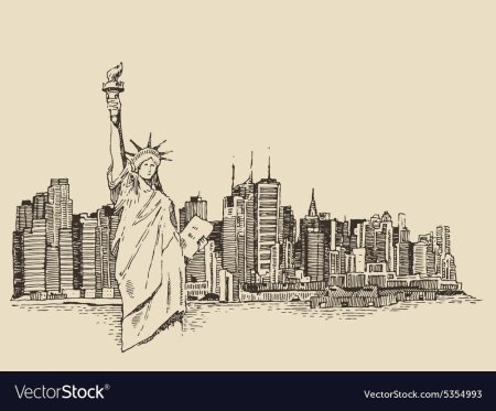 Статуя свободы нью-йорк вектор