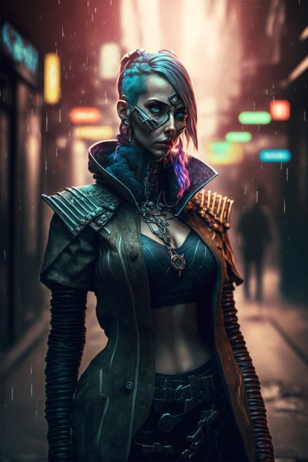 Киберпанк девушка