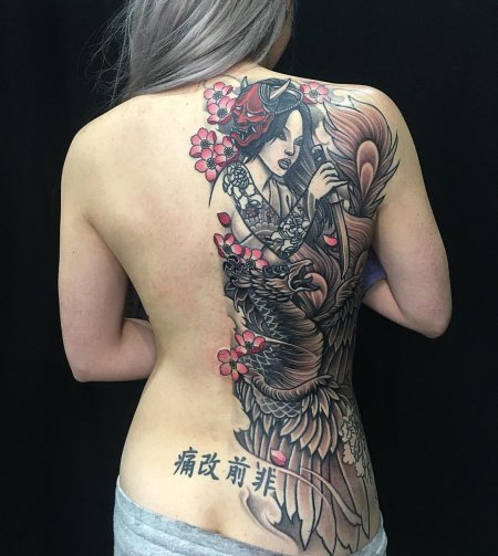 Японские тату женские