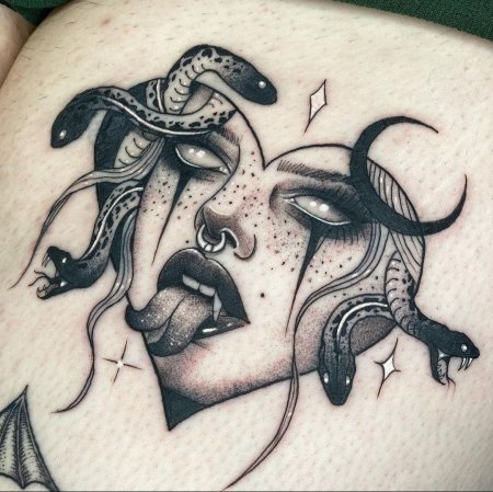 Тату медуза горгона
