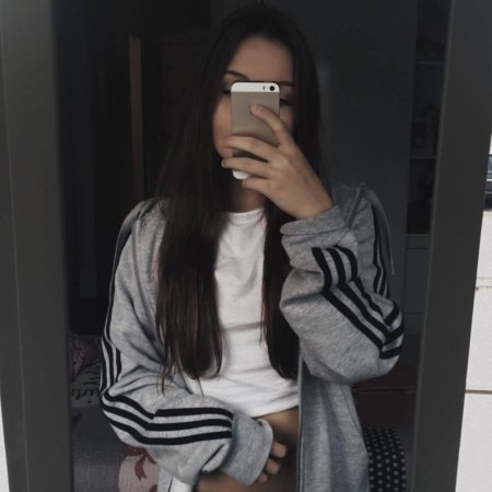 Селфи девушек с закрытым лицом