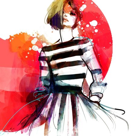 Модные иллюстрации девушек