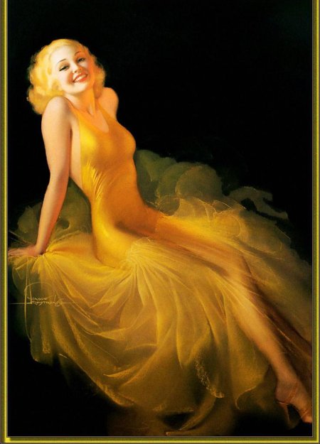 Красивая девушка в желтом платье