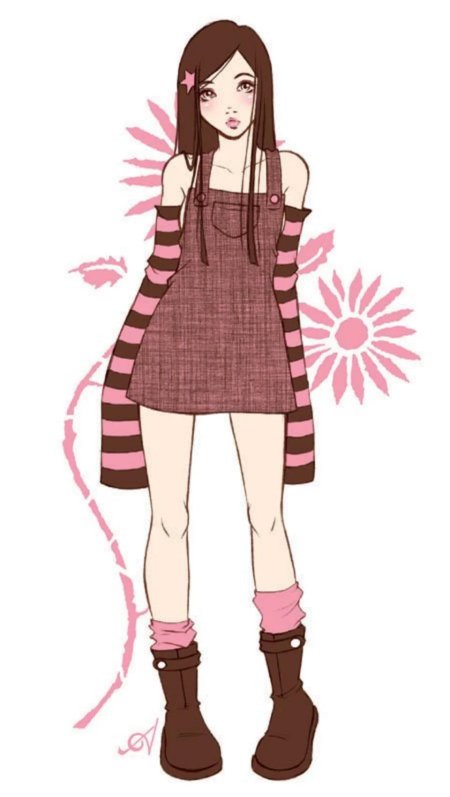 Рисунки девушек в полный рост