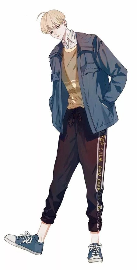 Аниме пацан в полный рост