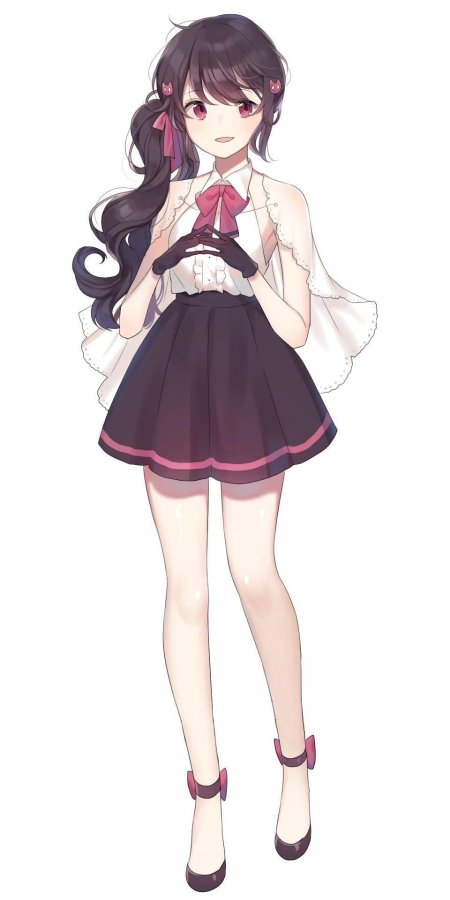 Аниме девушка полный рост