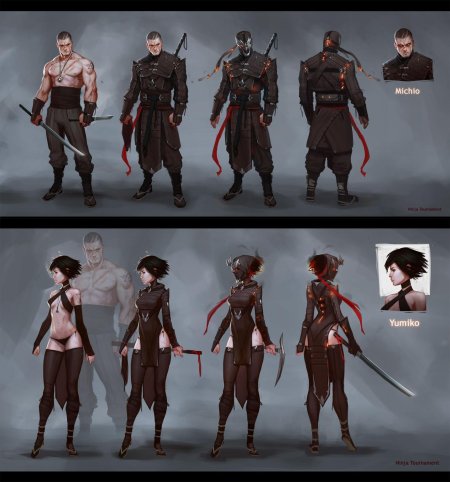 Девушка ниндзя концепт арт