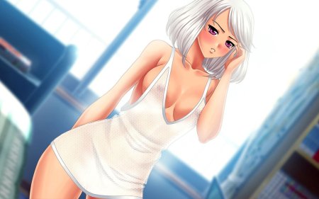 Полуобнаженные девушки аниме