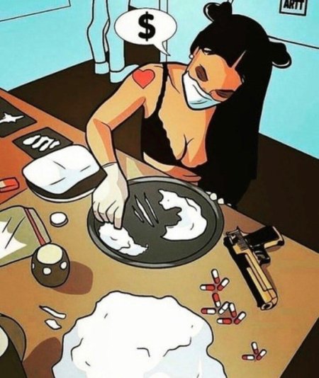 Девушка с кокаином