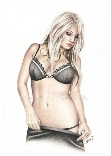 Голые рисованные девушки
