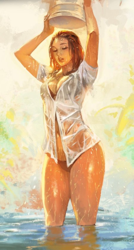 Девушки в масле