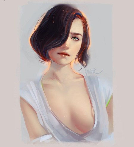 Арт девушка с каре