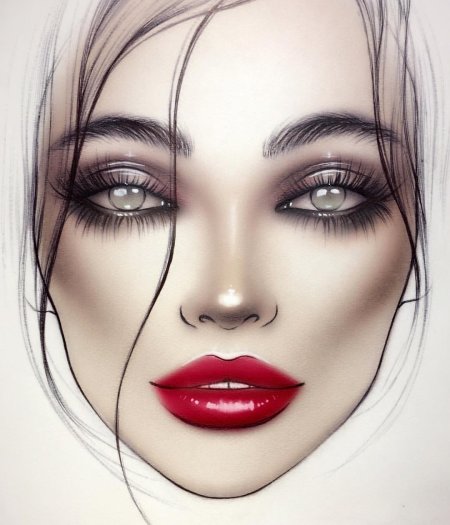 Эскиз макияжа
