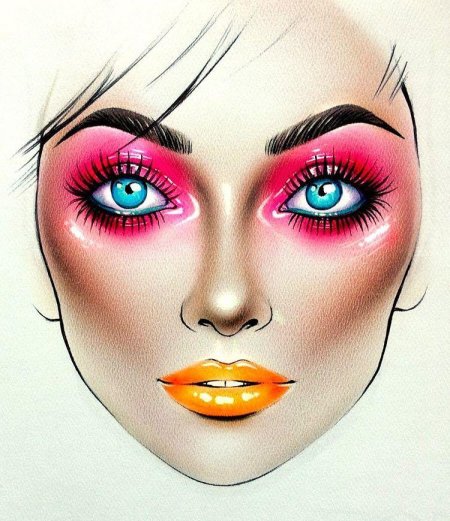Макияж акварелью