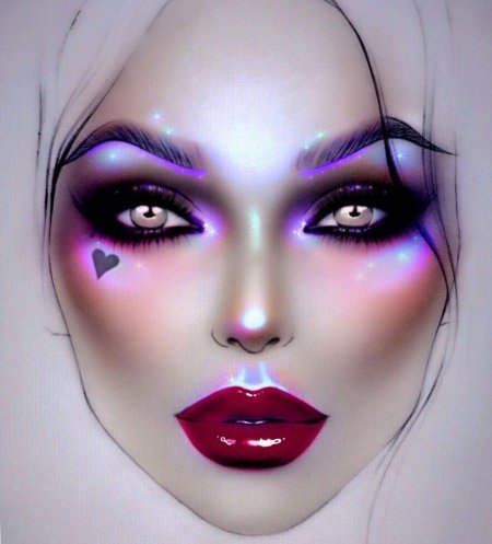 Макияж глаз яркий