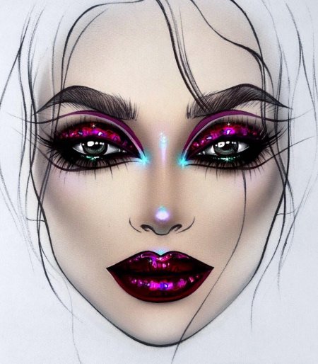 Графичный макияж арт