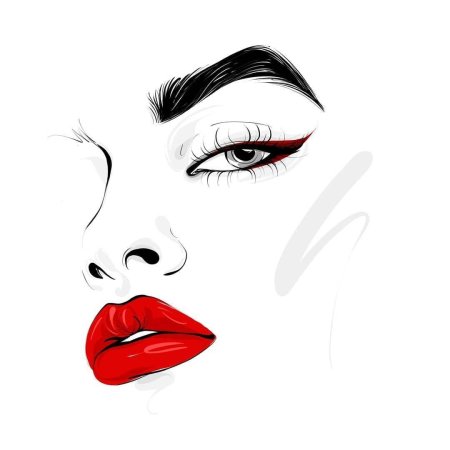 Силуэт лица девушки