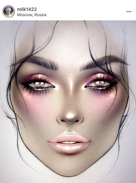 Макияж шаблон лица