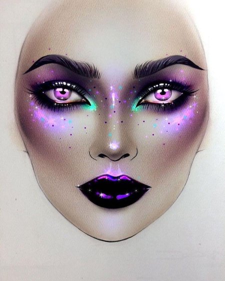 Макияж шаблон лица