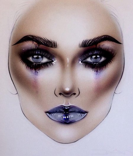 Макияж шаблон лица