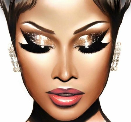 Макияж шаблон лица