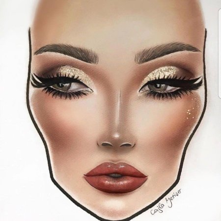 Лицо рисунок для макияжа